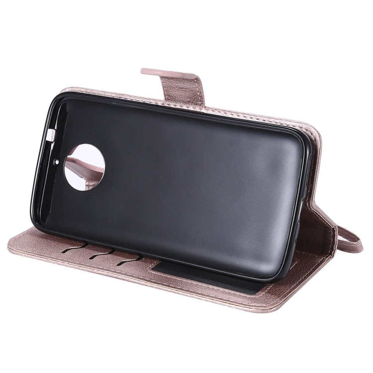 For Motorola Moto G5s Plus Solid Color Horizontal Flip Protective Case with Holder & Card Slots & Wallet & Photo Frame & Lanyard