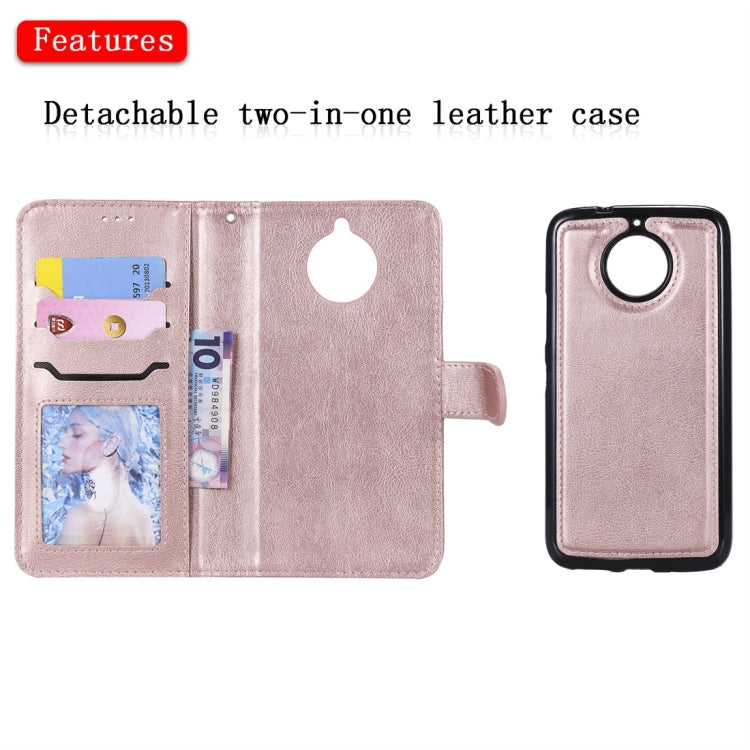 For Motorola Moto G5s Plus Solid Color Horizontal Flip Protective Case with Holder & Card Slots & Wallet & Photo Frame & Lanyard
