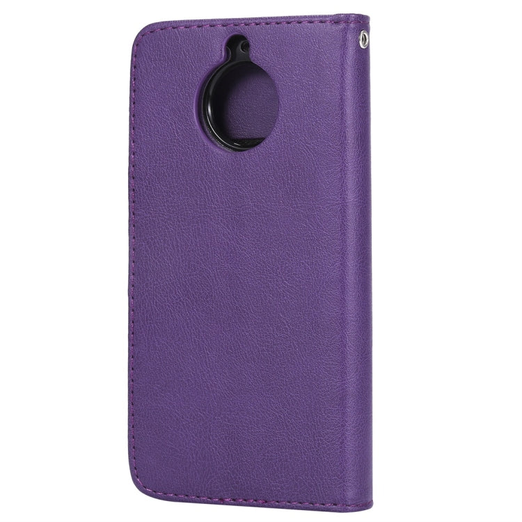 For Motorola Moto G5s Solid Color Horizontal Flip Protective Case with Holder & Card Slots & Wallet & Photo Frame & Lanyard