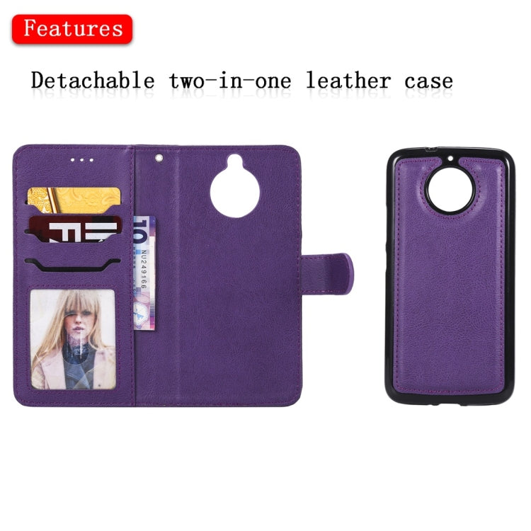 For Motorola Moto G5s Solid Color Horizontal Flip Protective Case with Holder & Card Slots & Wallet & Photo Frame & Lanyard
