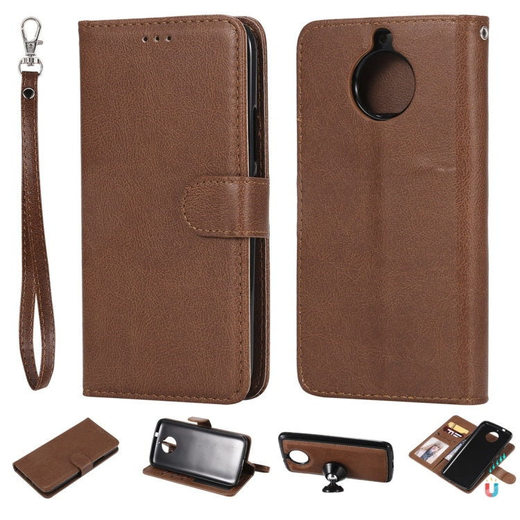 For Motorola Moto G5s Solid Color Horizontal Flip Protective Case with Holder & Card Slots & Wallet & Photo Frame & Lanyard