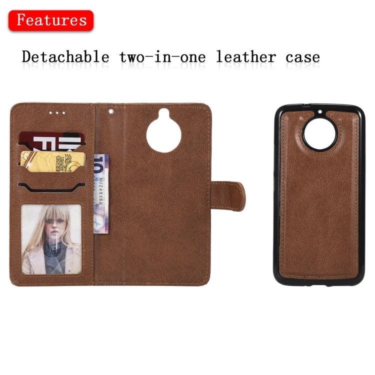 For Motorola Moto G5s Solid Color Horizontal Flip Protective Case with Holder & Card Slots & Wallet & Photo Frame & Lanyard
