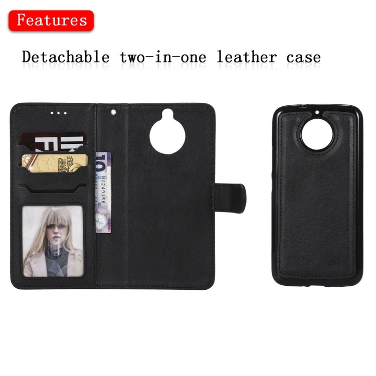For Motorola Moto G5s Solid Color Horizontal Flip Protective Case with Holder & Card Slots & Wallet & Photo Frame & Lanyard