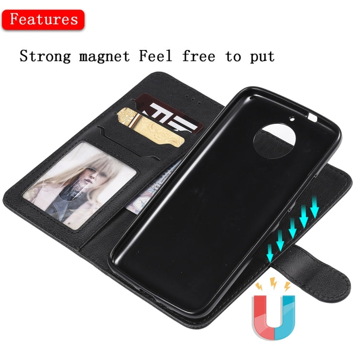 For Motorola Moto G5s Solid Color Horizontal Flip Protective Case with Holder & Card Slots & Wallet & Photo Frame & Lanyard