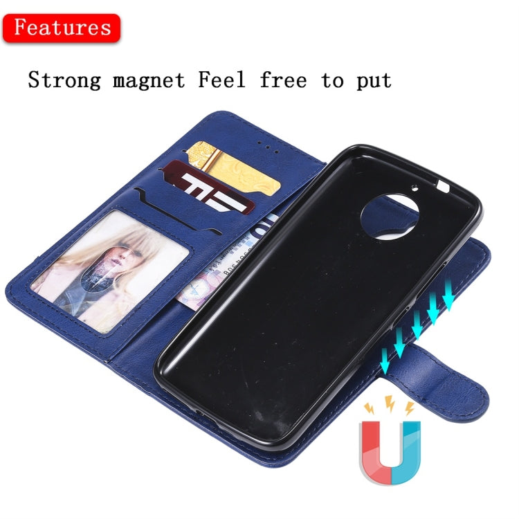 For Motorola Moto G5s Solid Color Horizontal Flip Protective Case with Holder & Card Slots & Wallet & Photo Frame & Lanyard