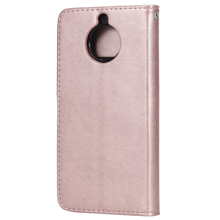 For Motorola Moto G5s Solid Color Horizontal Flip Protective Case with Holder & Card Slots & Wallet & Photo Frame & Lanyard