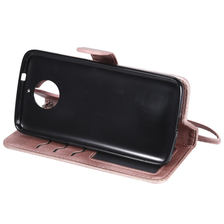 For Motorola Moto G5s Solid Color Horizontal Flip Protective Case with Holder & Card Slots & Wallet & Photo Frame & Lanyard