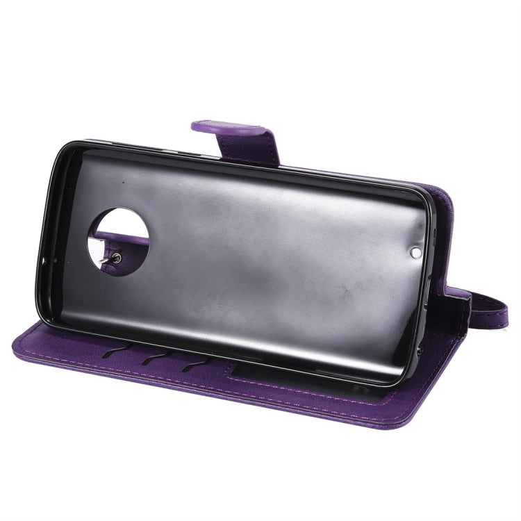 For Motorola Moto G6 Solid Color Horizontal Flip Protective Case with Holder & Card Slots & Wallet & Photo Frame & Lanyard