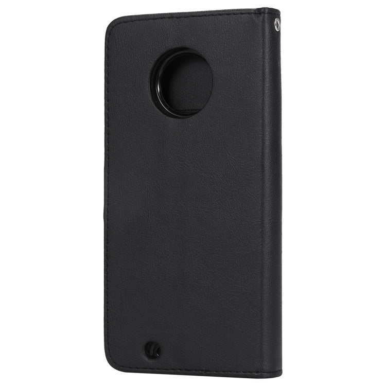 For Motorola Moto G6 Solid Color Horizontal Flip Protective Case with Holder & Card Slots & Wallet & Photo Frame & Lanyard