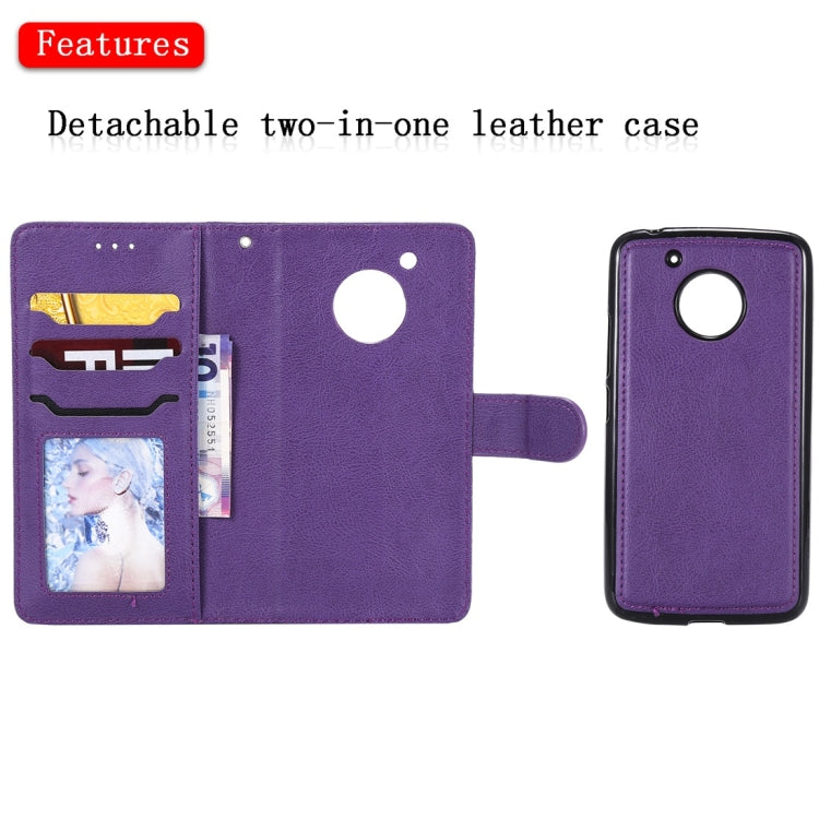 For Motorola Moto G5 Solid Color Horizontal Flip Protective Case with Holder & Card Slots & Wallet & Photo Frame & Lanyard