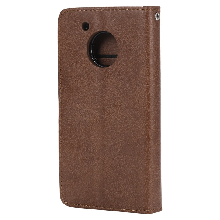 For Motorola Moto G5 Solid Color Horizontal Flip Protective Case with Holder & Card Slots & Wallet & Photo Frame & Lanyard
