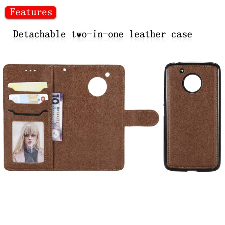 For Motorola Moto G5 Solid Color Horizontal Flip Protective Case with Holder & Card Slots & Wallet & Photo Frame & Lanyard