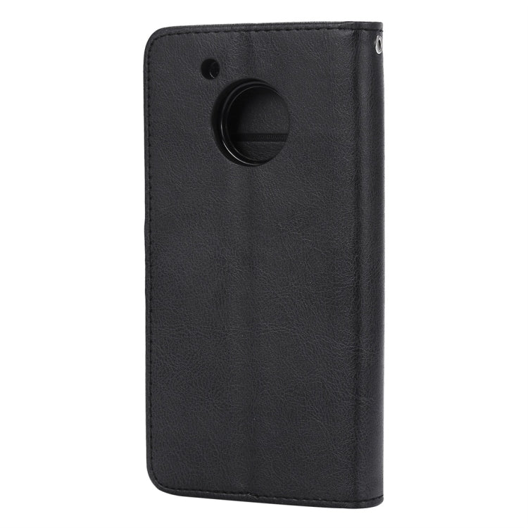 For Motorola Moto G5 Solid Color Horizontal Flip Protective Case with Holder & Card Slots & Wallet & Photo Frame & Lanyard