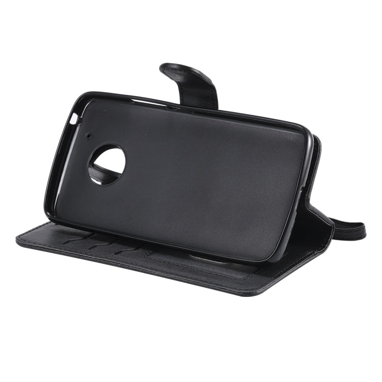 For Motorola Moto G5 Solid Color Horizontal Flip Protective Case with Holder & Card Slots & Wallet & Photo Frame & Lanyard