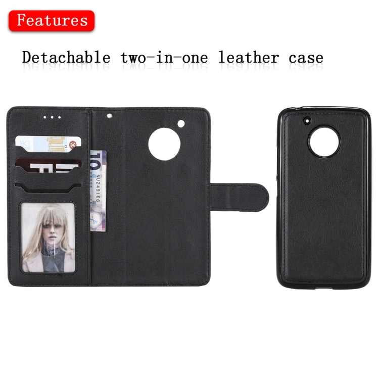 For Motorola Moto G5 Solid Color Horizontal Flip Protective Case with Holder & Card Slots & Wallet & Photo Frame & Lanyard