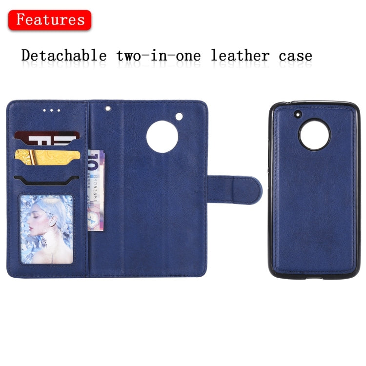 For Motorola Moto G5 Solid Color Horizontal Flip Protective Case with Holder & Card Slots & Wallet & Photo Frame & Lanyard