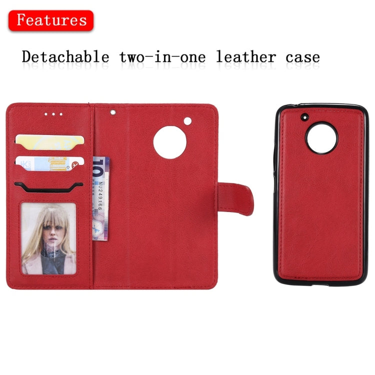 For Motorola Moto G5 Solid Color Horizontal Flip Protective Case with Holder & Card Slots & Wallet & Photo Frame & Lanyard