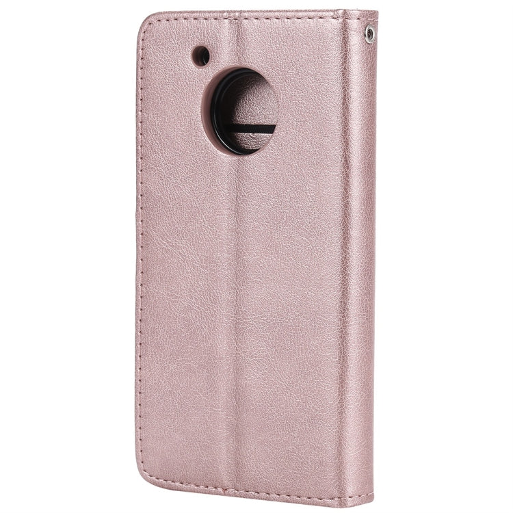 For Motorola Moto G5 Solid Color Horizontal Flip Protective Case with Holder & Card Slots & Wallet & Photo Frame & Lanyard