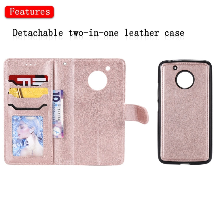 For Motorola Moto G5 Solid Color Horizontal Flip Protective Case with Holder & Card Slots & Wallet & Photo Frame & Lanyard