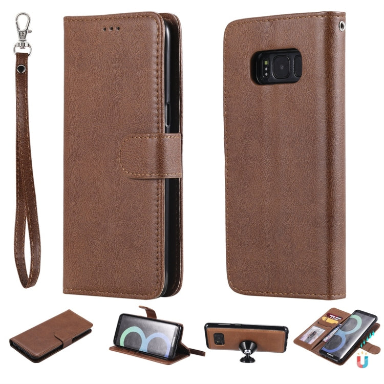 For Galaxy S8 Solid Color Horizontal Flip Protective Case with Holder & Card Slots & Wallet & Photo Frame & Lanyard