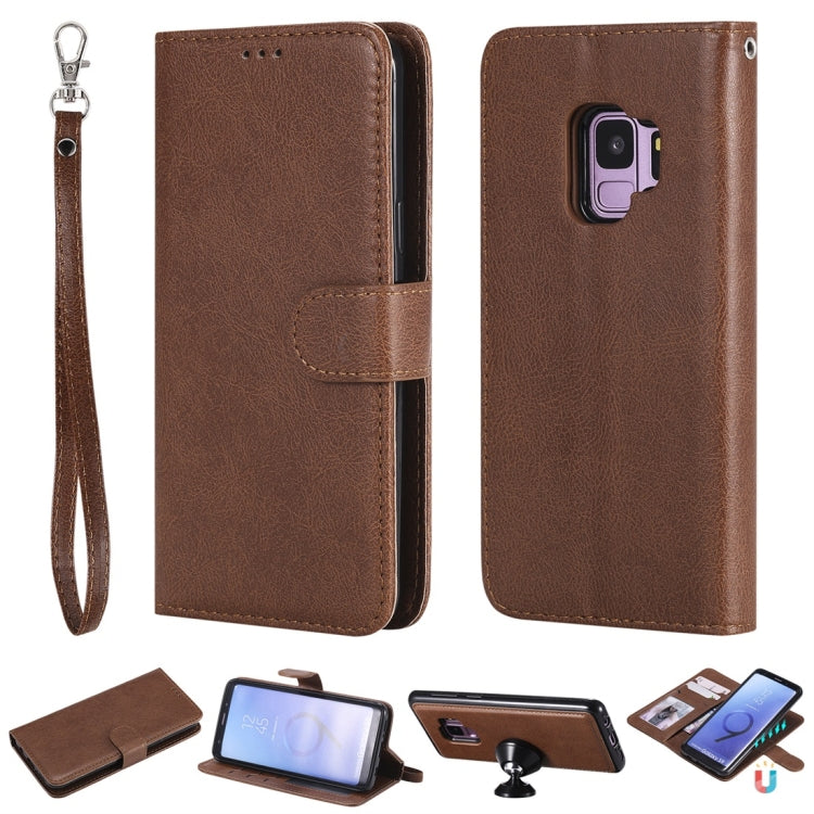 For Galaxy S9 Solid Color Horizontal Flip Protective Case with Holder & Card Slots & Wallet & Photo Frame & Lanyard