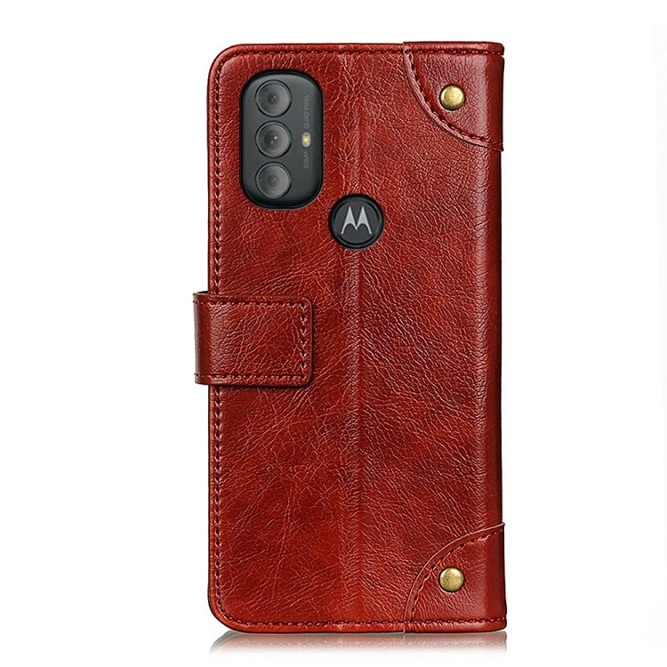 For Motorola Moto G Power 2022 Copper Buckle Nappa Texture Horizontal Flip Leather Phone Case