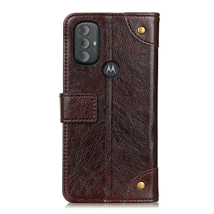 For Motorola Moto G Power 2022 Copper Buckle Nappa Texture Horizontal Flip Leather Phone Case