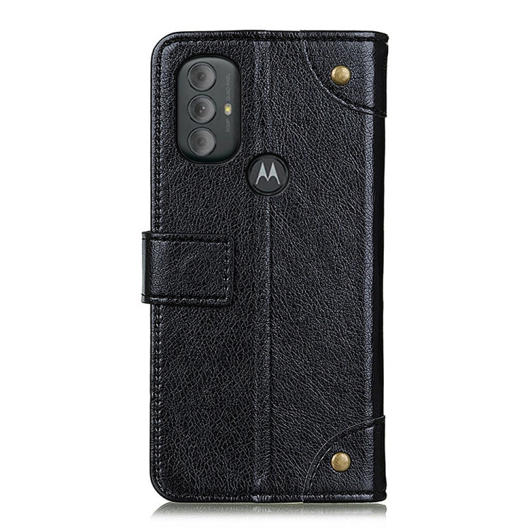 For Motorola Moto G Power 2022 Copper Buckle Nappa Texture Horizontal Flip Leather Phone Case