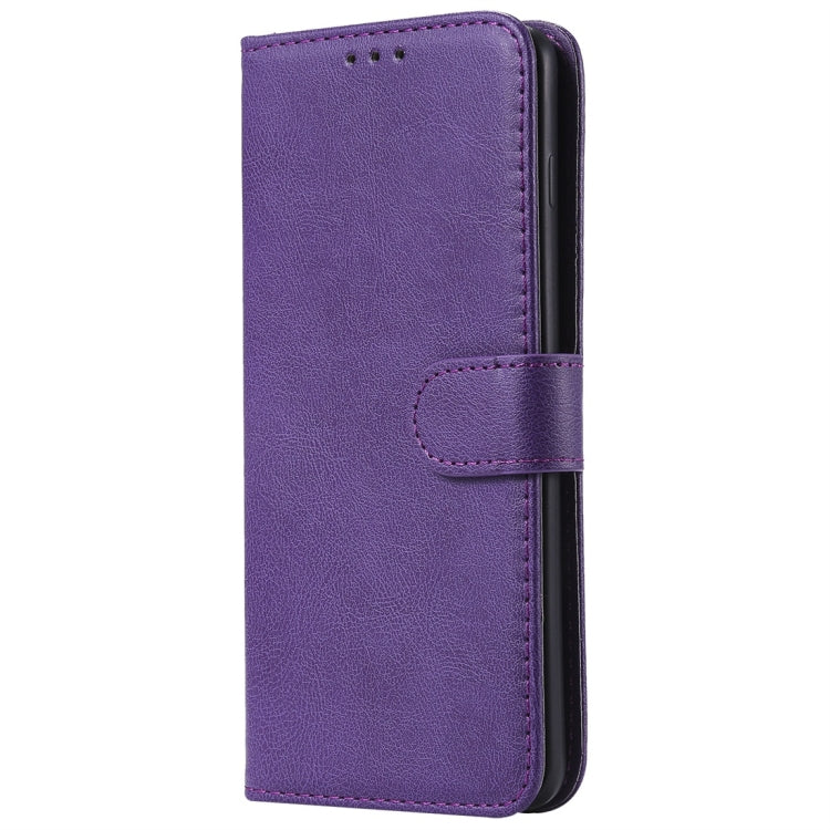 For Galaxy S10+ Solid Color Horizontal Flip Protective Case with Holder & Card Slots & Wallet & Photo Frame & Lanyard