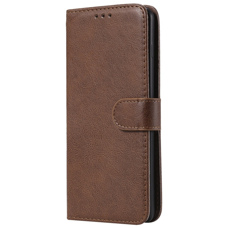 For Galaxy S10+ Solid Color Horizontal Flip Protective Case with Holder & Card Slots & Wallet & Photo Frame & Lanyard