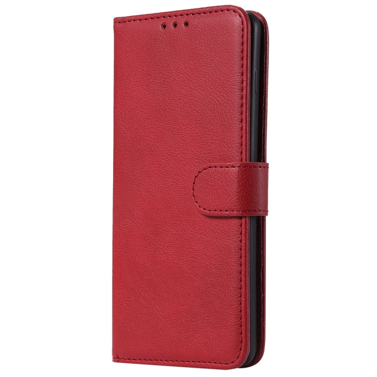 For Galaxy S10+ Solid Color Horizontal Flip Protective Case with Holder & Card Slots & Wallet & Photo Frame & Lanyard