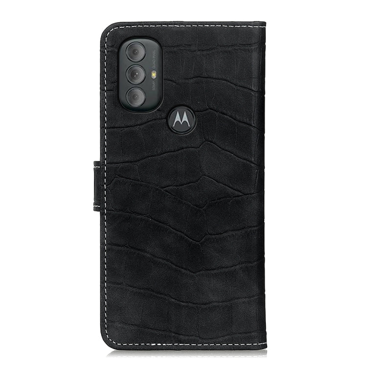 For Motorola Moto G Power 2022 Crocodile Texture Horizontal Flip Leather Phone Case
