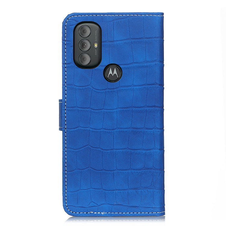 For Motorola Moto G Power 2022 Crocodile Texture Horizontal Flip Leather Phone Case
