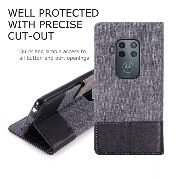 For Motorola Moto One Pro MUMXA MX102 Horizontal Flip Canvas Stitching Leather Case with Holder & Card Slots & Wallet