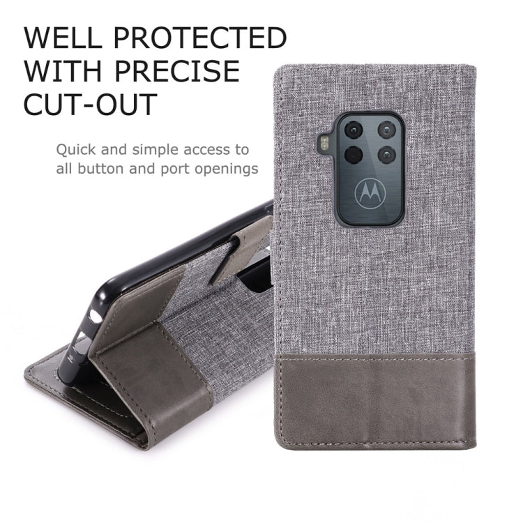 For Motorola Moto One Pro MUMXA MX102 Horizontal Flip Canvas Stitching Leather Case with Holder & Card Slots & Wallet