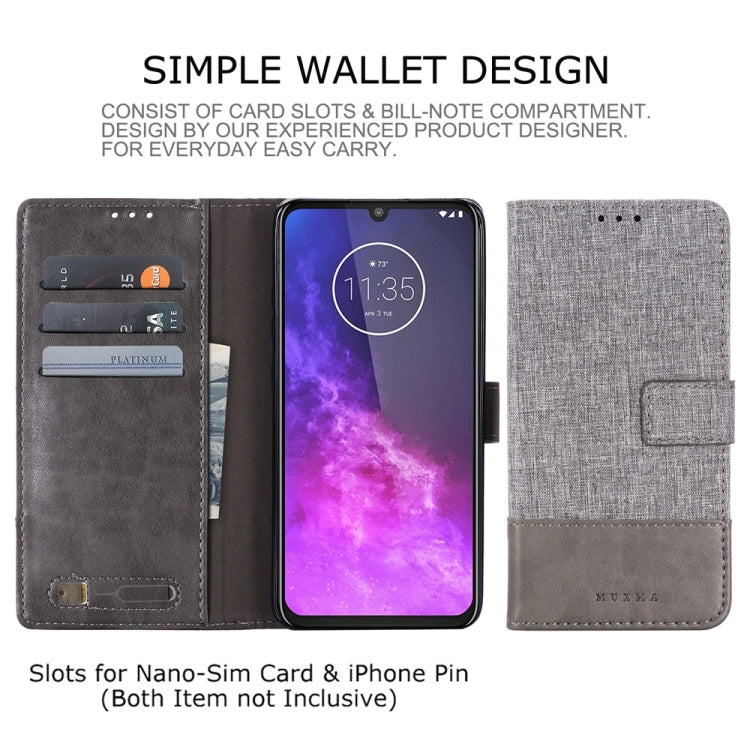 For Motorola Moto One Pro MUMXA MX102 Horizontal Flip Canvas Stitching Leather Case with Holder & Card Slots & Wallet