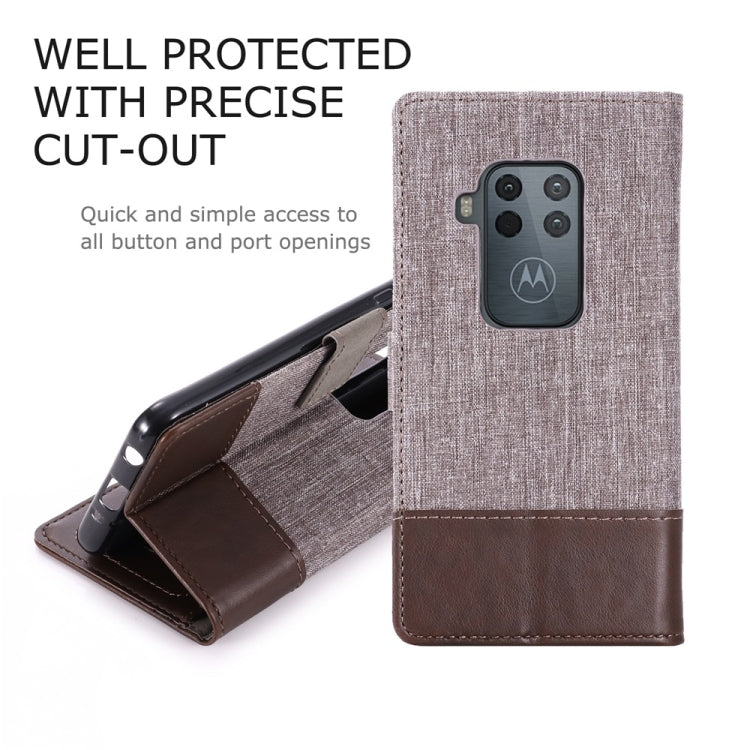 For Motorola Moto One Pro MUMXA MX102 Horizontal Flip Canvas Stitching Leather Case with Holder & Card Slots & Wallet