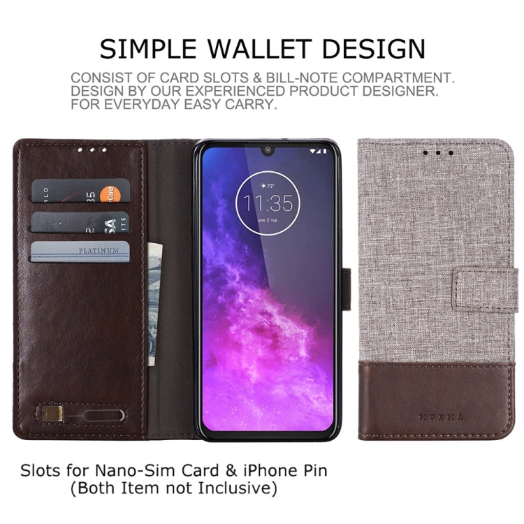 For Motorola Moto One Pro MUMXA MX102 Horizontal Flip Canvas Stitching Leather Case with Holder & Card Slots & Wallet