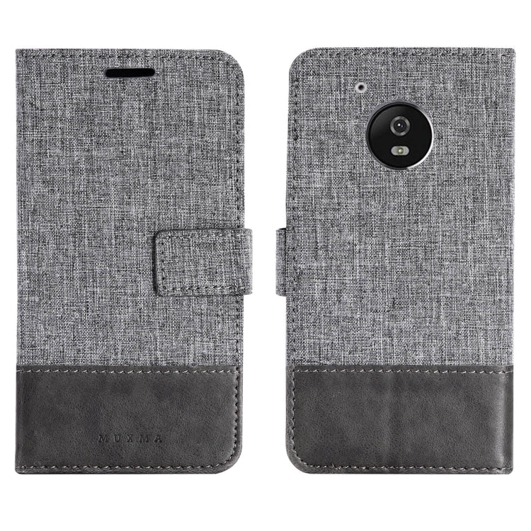 For Motorola Moto G5 MUMXA MX102 Horizontal Flip Canvas Stitching Leather Case with Holder & Card Slots & Wallet(Grey)