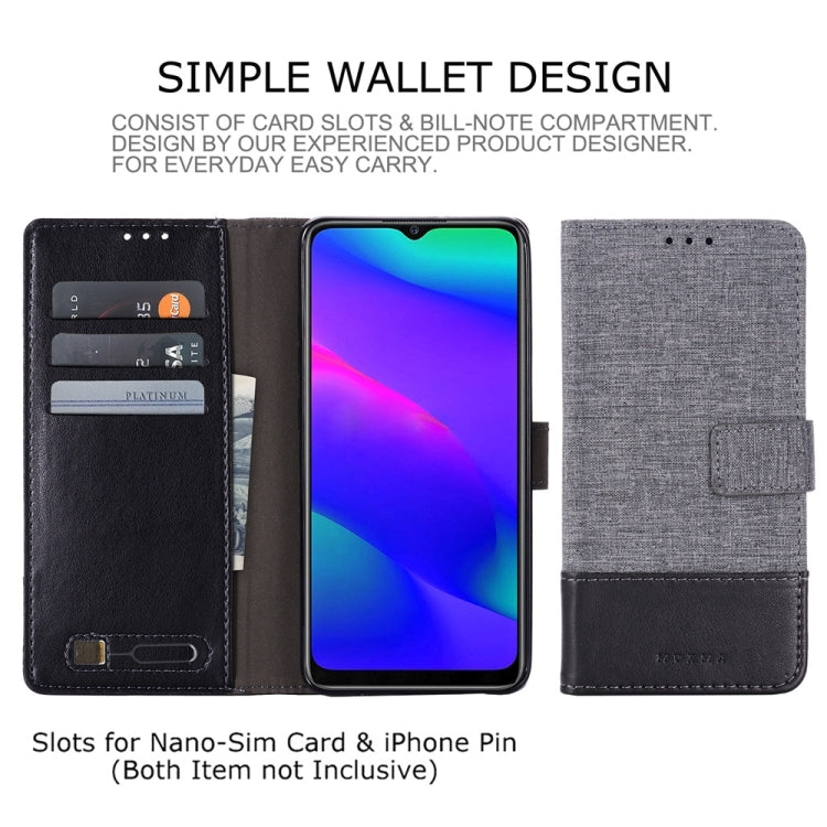For OPPO A9 2020 MUMXA MX102 Horizontal Flip Canvas Stitching Leather Case with Holder & Card Slots & Wallet(Black)