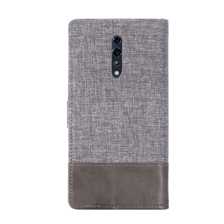 For OPPO Reno Z MUMXA MX102 Horizontal Flip Canvas Stitching Leather Case with Holder & Card Slots & Wallet(Grey)