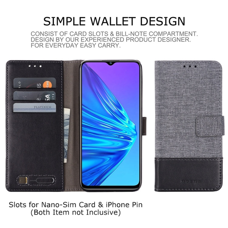 For OPPO Realme 5 MUMXA MX102 Horizontal Flip Canvas Stitching Leather Case with Holder & Card Slots & Wallet