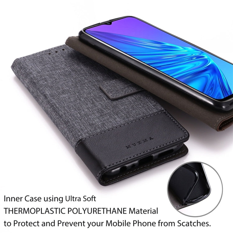 For OPPO Realme 5 MUMXA MX102 Horizontal Flip Canvas Stitching Leather Case with Holder & Card Slots & Wallet