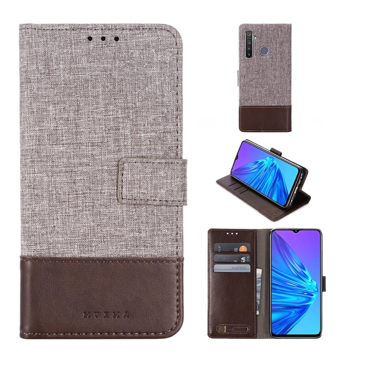 For OPPO Realme 5 MUMXA MX102 Horizontal Flip Canvas Stitching Leather Case with Holder & Card Slots & Wallet