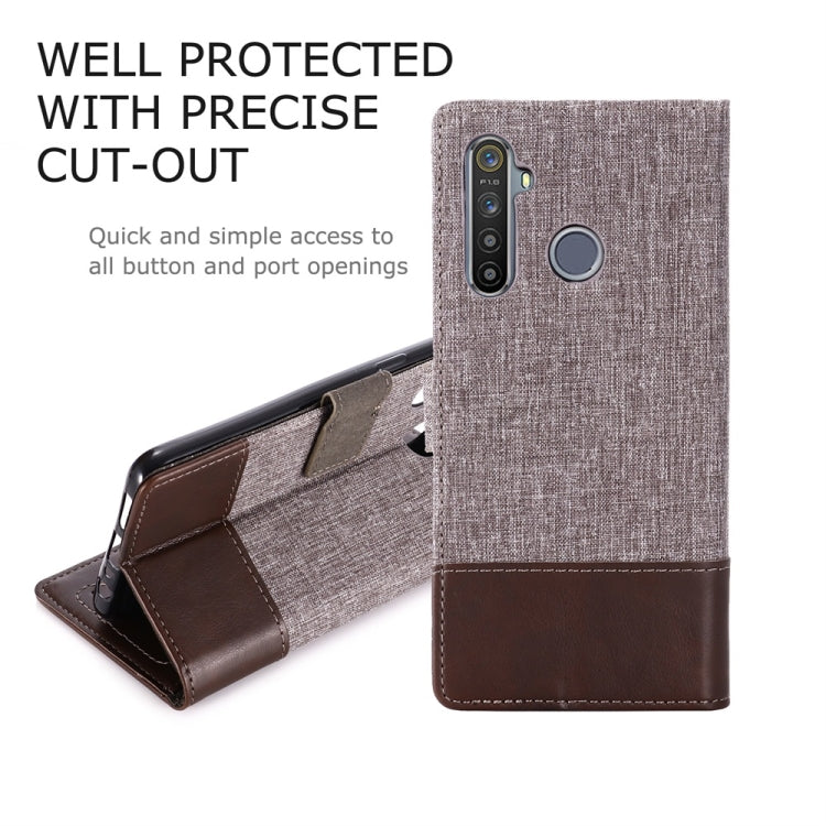 For OPPO Realme 5 MUMXA MX102 Horizontal Flip Canvas Stitching Leather Case with Holder & Card Slots & Wallet