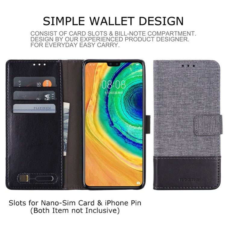 For Huawei Mate 30 MUMXA MX102 Horizontal Flip Canvas Stitching Leather Case with Holder & Card Slots & Wallet