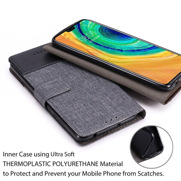 For Huawei Mate 30 MUMXA MX102 Horizontal Flip Canvas Stitching Leather Case with Holder & Card Slots & Wallet