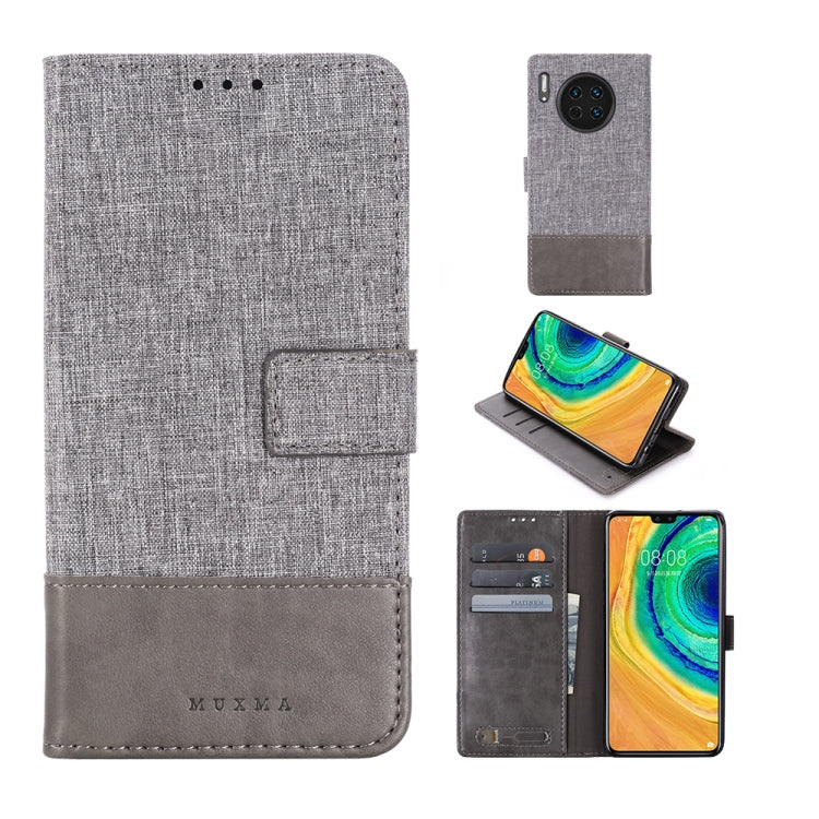 For Huawei Mate 30 MUMXA MX102 Horizontal Flip Canvas Stitching Leather Case with Holder & Card Slots & Wallet