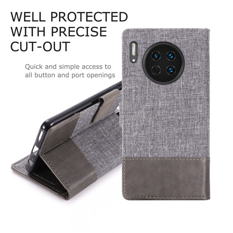 For Huawei Mate 30 MUMXA MX102 Horizontal Flip Canvas Stitching Leather Case with Holder & Card Slots & Wallet