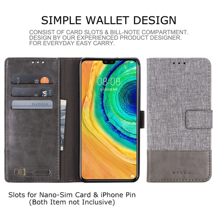 For Huawei Mate 30 MUMXA MX102 Horizontal Flip Canvas Stitching Leather Case with Holder & Card Slots & Wallet